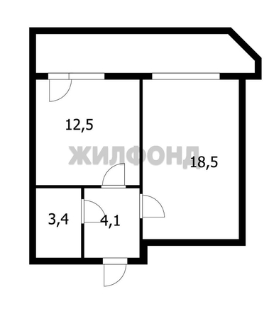 
  Продается 1-комн. квартира, 38.5 м², Демьяна Бедного ул, д. 57
. Фото 1.