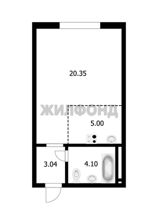 
  Продается студия, 32.5 м², Виктора Шевелева ул, д. 18
. Фото 17.