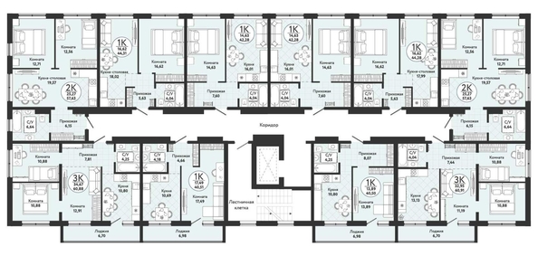 
  Продается 2-комн. квартира, 57.63 м², ЖК Одоевский, дом 4
. Фото 1.