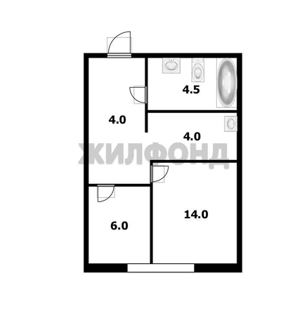 
  Продается 1-комн. квартира, 32.6 м², В. Высоцкого ул, д. 62
. Фото 2.