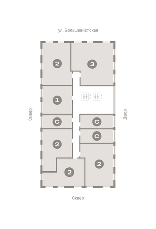 
  Продается студия, 22.4 м², ЖК Европейский берег, дом 44
. Фото 1.