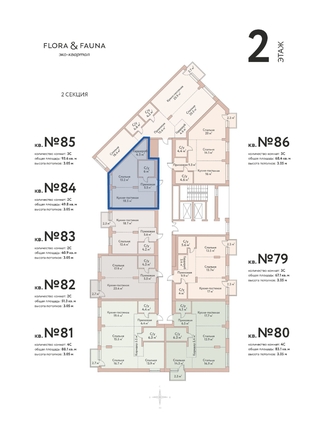 
  Продается 2-комн. квартира 49.8 м², в ЖК Флора и Фауна, 18а. Фото 3.