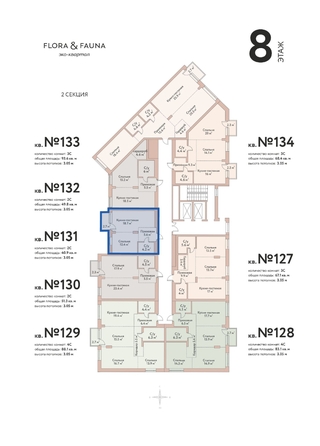 
  Продается 2-комн. квартира 40.9 м², в ЖК Флора и Фауна, 18а. Фото 3.