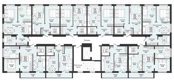 
  Продается 1-комн. квартира, 40.51 м², ЖК Одоевский, дом 4
. Фото 1.