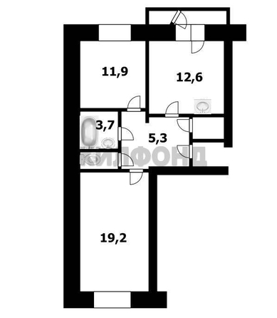 
  Продается 2-комн. квартира, 59 м², Горский мкр, д. 60
. Фото 13.