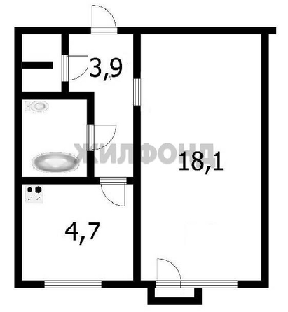 
  Продается 1-комн. квартира, 29.3 м², Зорге ул, д. 34
. Фото 2.