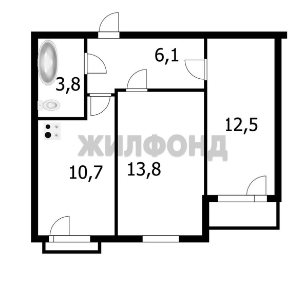 
  Продается 2-комн. квартира, 46.7 м², Лобачевского ул, д. 75
. Фото 19.