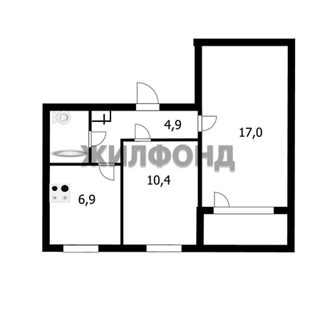 
  Продается 2-комн. квартира, 43 м², Петухова ул, д. 132
. Фото 16.