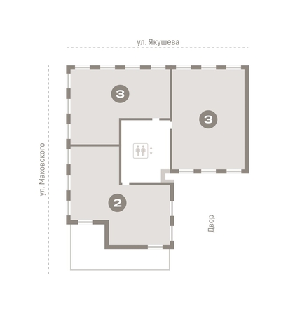 
  Продается 3-комн. квартира, 203.43 м², ЖК На Декабристов, дом 6-2
. Фото 16.