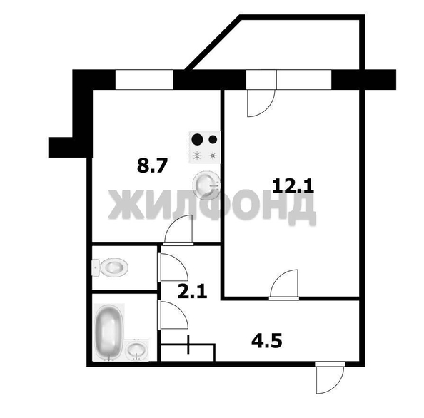 
  Продается 1-комн. квартира, 31.3 м², Белинского ул, д. 6/1
. Фото 5.