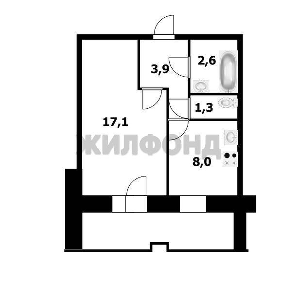 
  Продается 1-комн. квартира, 32.9 м², Троллейная ул, д. 7
. Фото 9.