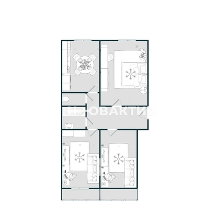 
  Продается 3-комн. квартира, 63.1 м², Линейная ул, д. 31/2
. Фото 2.