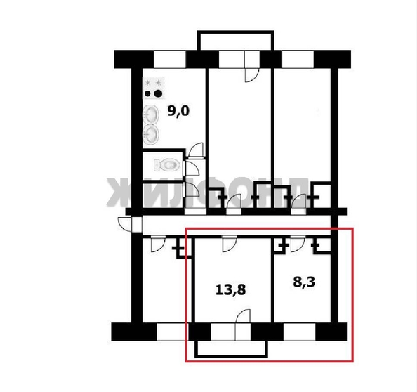 
  Продается комната, 22.1 м², Стофато ул, д. 22
. Фото 9.