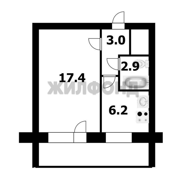 
  Продается 1-комн. квартира, 30.3 м², Линейная ул, д. 49
. Фото 16.