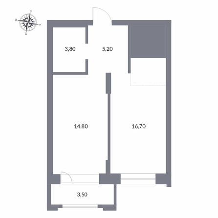 
  Продается 2-комн. квартира, 44 м², ЖК Державина, 50
. Фото 1.