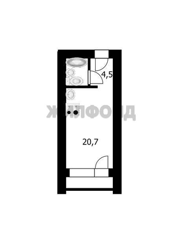 
  Продается студия, 28.8 м², Троллейная ул, д. 1
. Фото 6.
