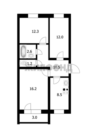 
  Продается 3-комн. квартира, 64.8 м², Рабочая ул, д. 17
. Фото 14.