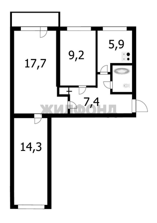 
  Продается 3-комн. квартира, 58 м², Зорге ул, д. 179/1
. Фото 11.