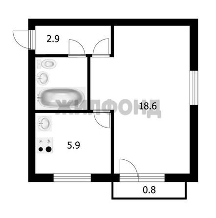 
  Продается 1-комн. квартира, 31.1 м², ЖКО Аэропорта ул, д. 12
. Фото 5.