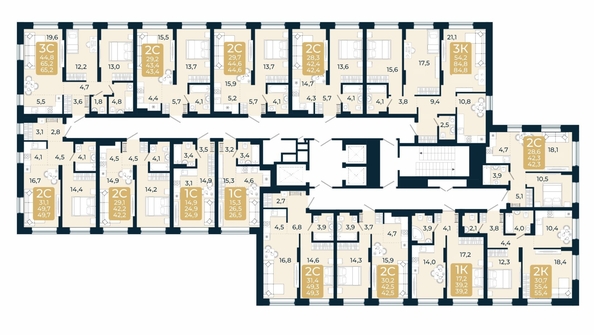
  Продается 2-комн. квартира, 55.4 м², ЖК Первый на Есенина, дом 3
. Фото 1.