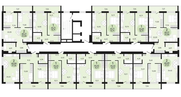 
  Продается 1-комн. квартира, 44.42 м², ЖК Новый парк, дом 3
. Фото 1.
