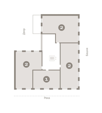 
  Продается 2-комн. квартира, 110.17 м², ЖК На Декабристов, дом 6-2
. Фото 16.