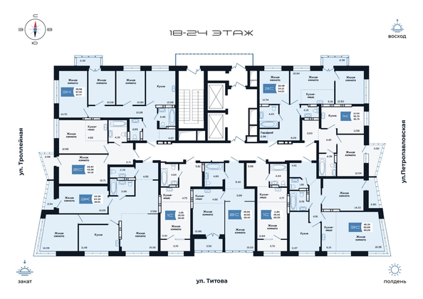 
  Продается 3-комн. квартира, 67.77 м², ЖК Салют, дом 2
. Фото 1.