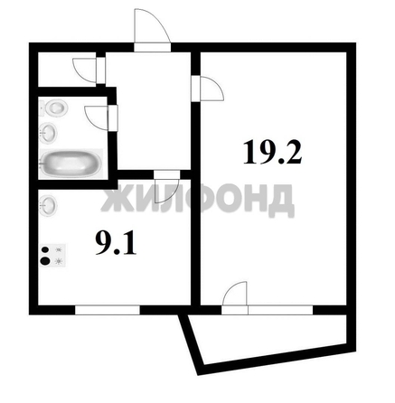 
  Продается 1-комн. квартира, 37.1 м², Тюленина ул, д. 1
. Фото 18.