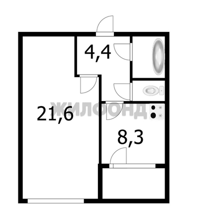 
  Продается 1-комн. квартира, 38.1 м², Медкадры ул, д. 1
. Фото 20.