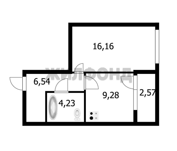 
  Продается 2-комн. квартира, 36.2 м², ЖК Расцветай на Красном, дом 1
. Фото 20.