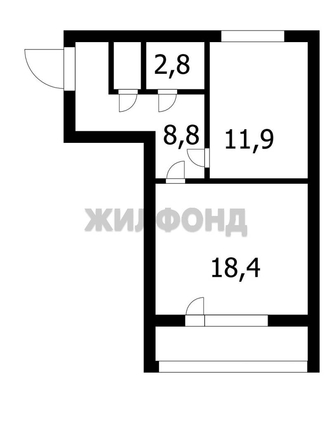 
  Продается 1-комн. квартира, 42.8 м², Виктора Уса ул, д. 5
. Фото 21.