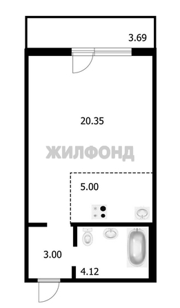 
  Продается студия, 33.58 м², В. Высоцкого ул, д. 143/11
. Фото 6.