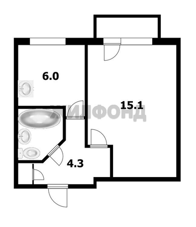 
  Продается 1-комн. квартира, 28.7 м², Микрорайон тер, д. 19
. Фото 10.