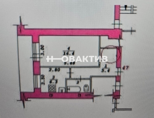 
  Продается 1-комн. квартира, 32.1 м², Дачная ул, д. 23/1
. Фото 16.