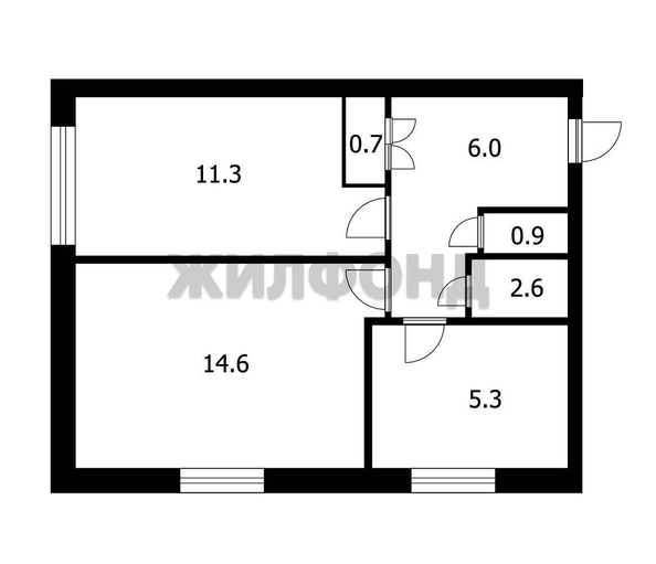 
  Продается 2-комн. квартира, 41.4 м², Центральная ул, д. 20
. Фото 17.