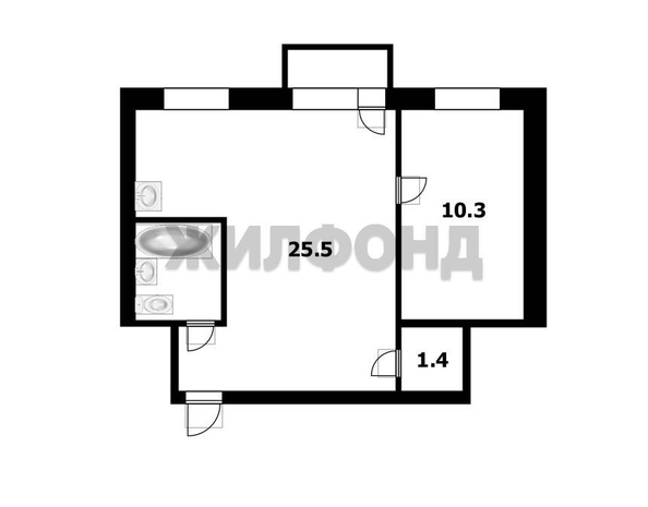 
  Продается 2-комн. квартира, 40 м², Морской пр-кт, д. 12
. Фото 14.
