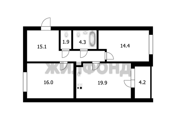 
  Продается 3-комн. квартира, 71.8 м², Никольский пр-кт, д. 16
. Фото 18.