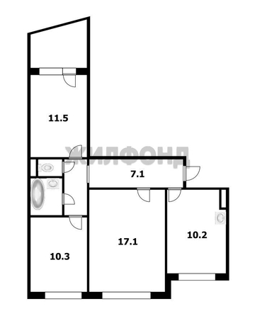 
  Продается 3-комн. квартира, 65.6 м², Российская ул, д. 10
. Фото 10.