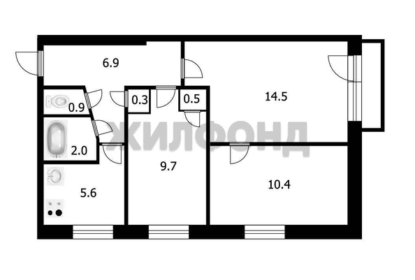
  Продается 3-комн. квартира, 50.8 м², 1-я Механическая ул, д. 5
. Фото 12.