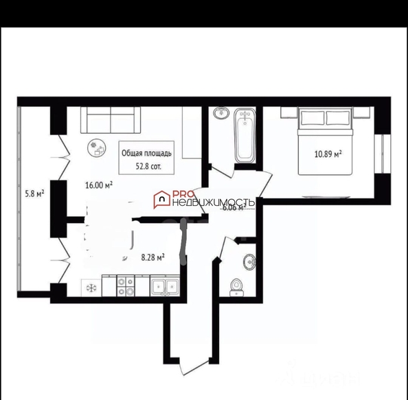 
  Продается 2-комн. квартира, 47.5 м², Морской мкр, д. 6
. Фото 22.