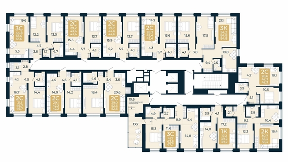 
  Продается 2-комн. квартира, 52.6 м², ЖК Первый на Есенина, дом 3
. Фото 1.