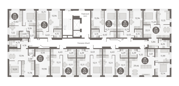 
  Продается 1-комн. квартира, 40.94 м², ЖК Первый на Титова
. Фото 2.