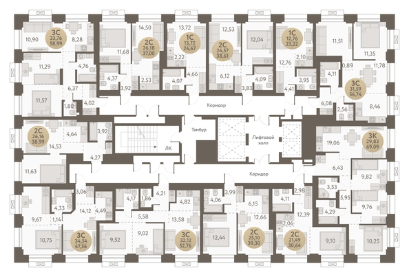 
  Продается 3-комн. квартира, 52.76 м², ЖК Urban-peaks (Урбан Пикс)
. Фото 1.