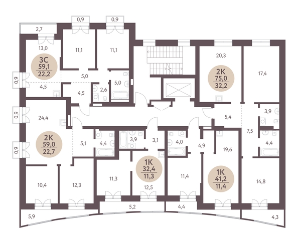 
  Продается 2-комн. квартира, 75 м², ЖК Зеленый город, дом 1
. Фото 1.
