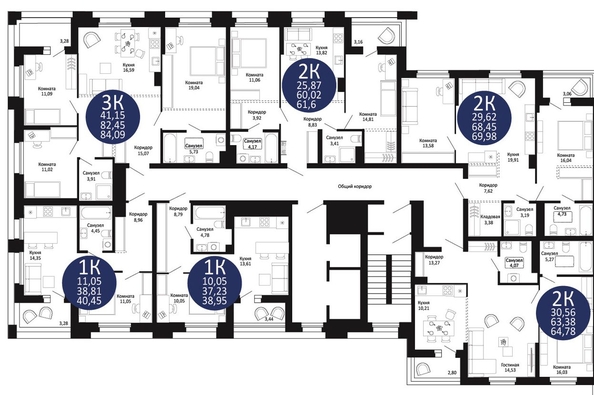 
  Продается 2-комн. квартира 64.78 м², в ЖК Первый на Рябиновой. Фото 1.