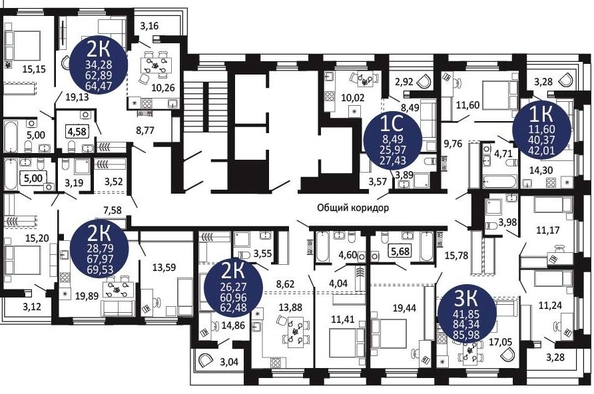
  Продается 3-комн. квартира, 85.98 м², ЖК Первый на Рябиновой
. Фото 1.
