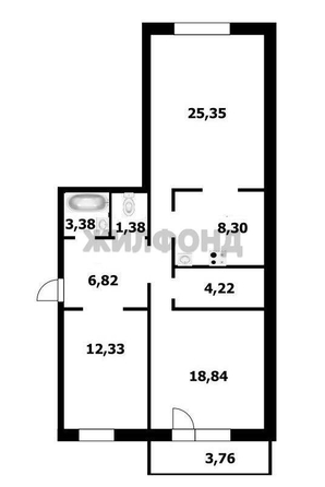 
  Продается 3-комн. квартира, 87 м², Дмитрия Шмонина ул, д. 3
. Фото 27.
