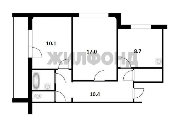 
  Продается 2-комн. квартира, 51.2 м², Поселок Кольцово, д. 28
. Фото 8.