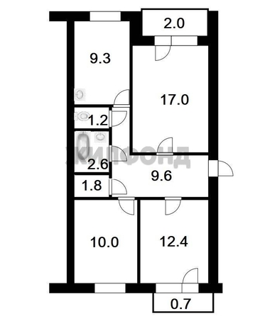 
  Продается 3-комн. квартира, 63.9 м², Поселок Кольцово, д. 12
. Фото 22.