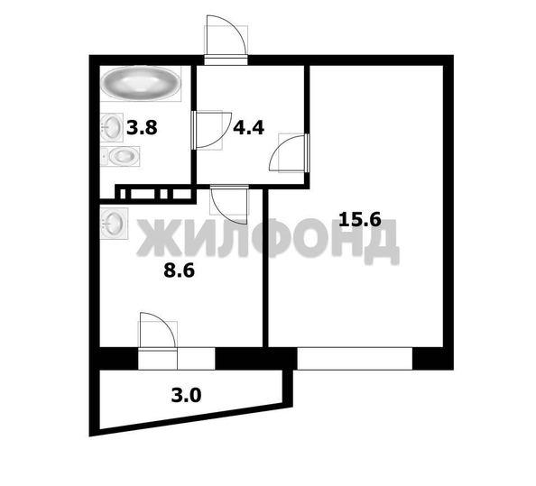 
  Продается 1-комн. квартира, 32.1 м², ЖК Венеция-2, дом 6
. Фото 28.